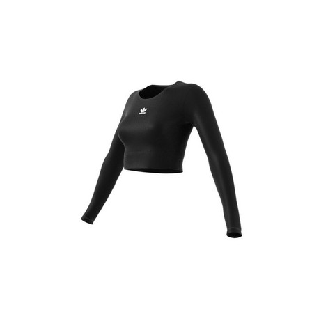 Women Essentials Rib Long-Sleeve Top, Black, A701_ONE, large image number 11