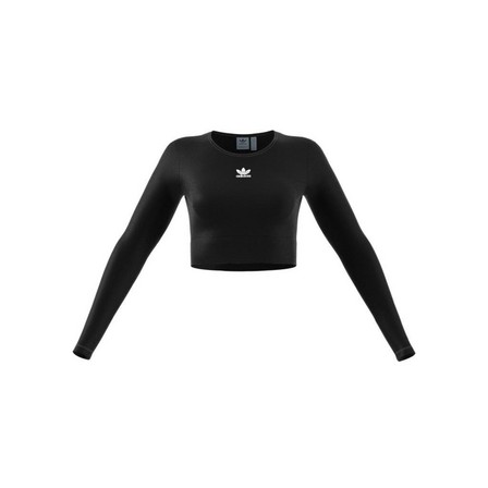Women Essentials Rib Long-Sleeve Top, Black, A701_ONE, large image number 13