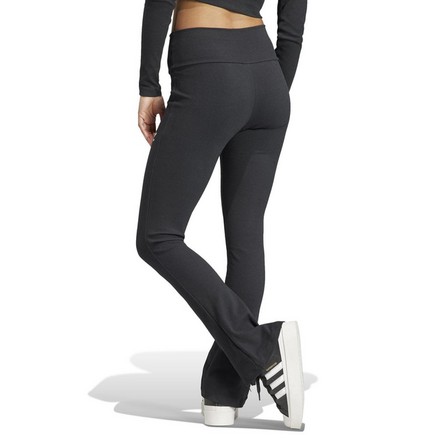 Women Essentials Rib Flared Joggers Black, A701_ONE, large image number 2