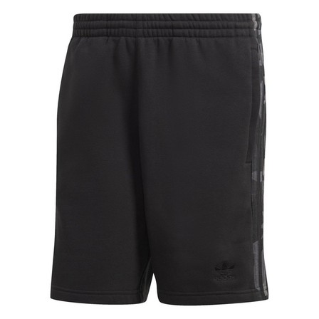 Men Graphics Camo Stripe Shorts, Black, A701_ONE, large image number 1