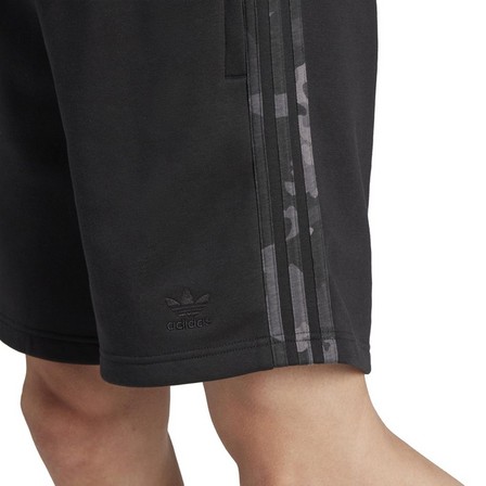 Men Graphics Camo Stripe Shorts, Black, A701_ONE, large image number 4