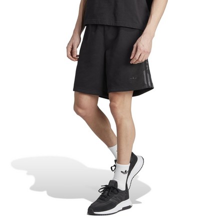 Men Graphics Camo Stripe Shorts, Black, A701_ONE, large image number 7