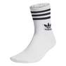 Unisex Mid Cut Crew Socks White, Set Of 3, A701_ONE, thumbnail image number 6