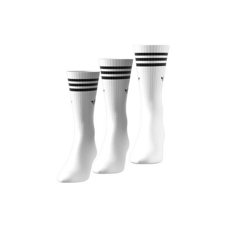 Unisex Solid Crew Socks 3 Pairs, White, A701_ONE, large image number 8