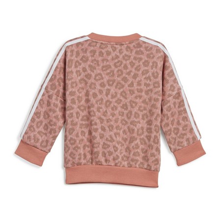 Kids Unisex Animal Allover Print Crew Set, Pink, A701_ONE, large image number 3