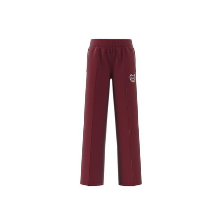 Unisex Kids Graphic Pack Wide Leg Tracksuit Bottoms, Burgundy, A701_ONE, large image number 9