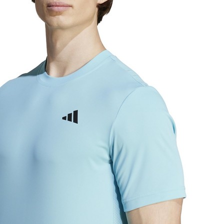 Men Club 3-Stripes Tennis T-Shirt, Blue, A701_ONE, large image number 5