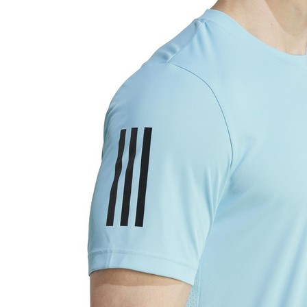 Men Club 3-Stripes Tennis T-Shirt, Blue, A701_ONE, large image number 6