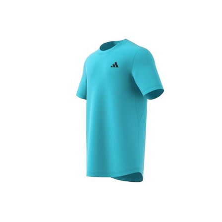 Men Club 3-Stripes Tennis T-Shirt, Blue, A701_ONE, large image number 12