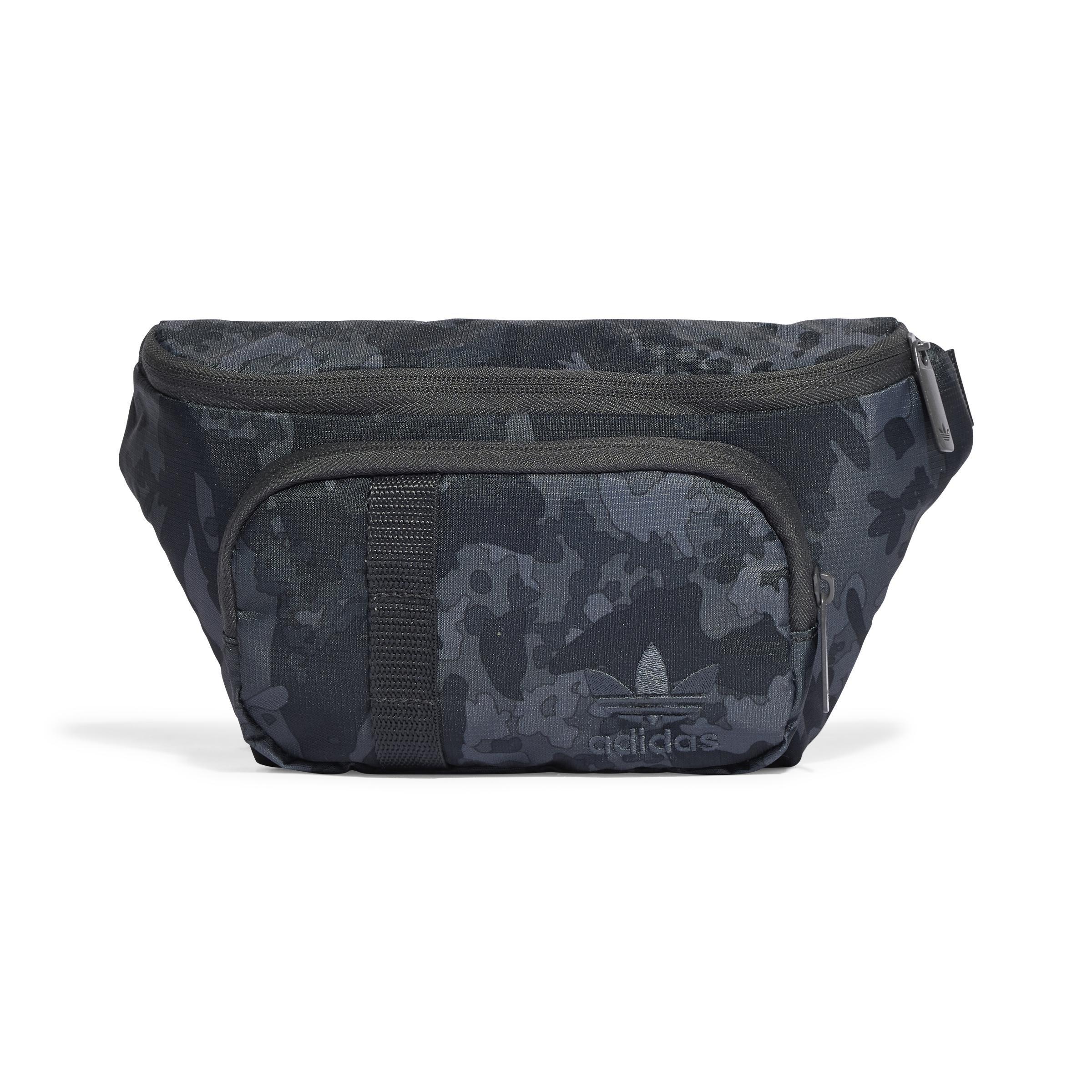 Unisex Camo Waist Bag, Black, A701_ONE, large image number 1