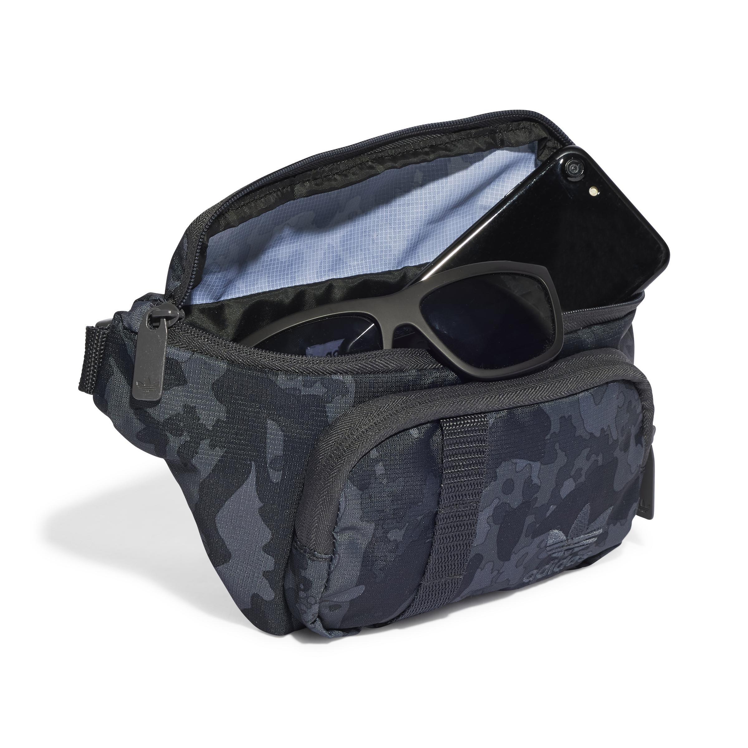 Unisex Camo Waist Bag, Black, A701_ONE, large image number 2