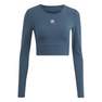 Women Essentials Rib Long-Sleeve Top, Blue, A701_ONE, thumbnail image number 1