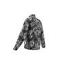 Women Own The Run Allover Print Hooded Running Windbreaker, Blue, A701_ONE, thumbnail image number 14