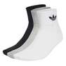 Unisex Mid Crew Socks 3 Pairs, White, A701_ONE, thumbnail image number 0