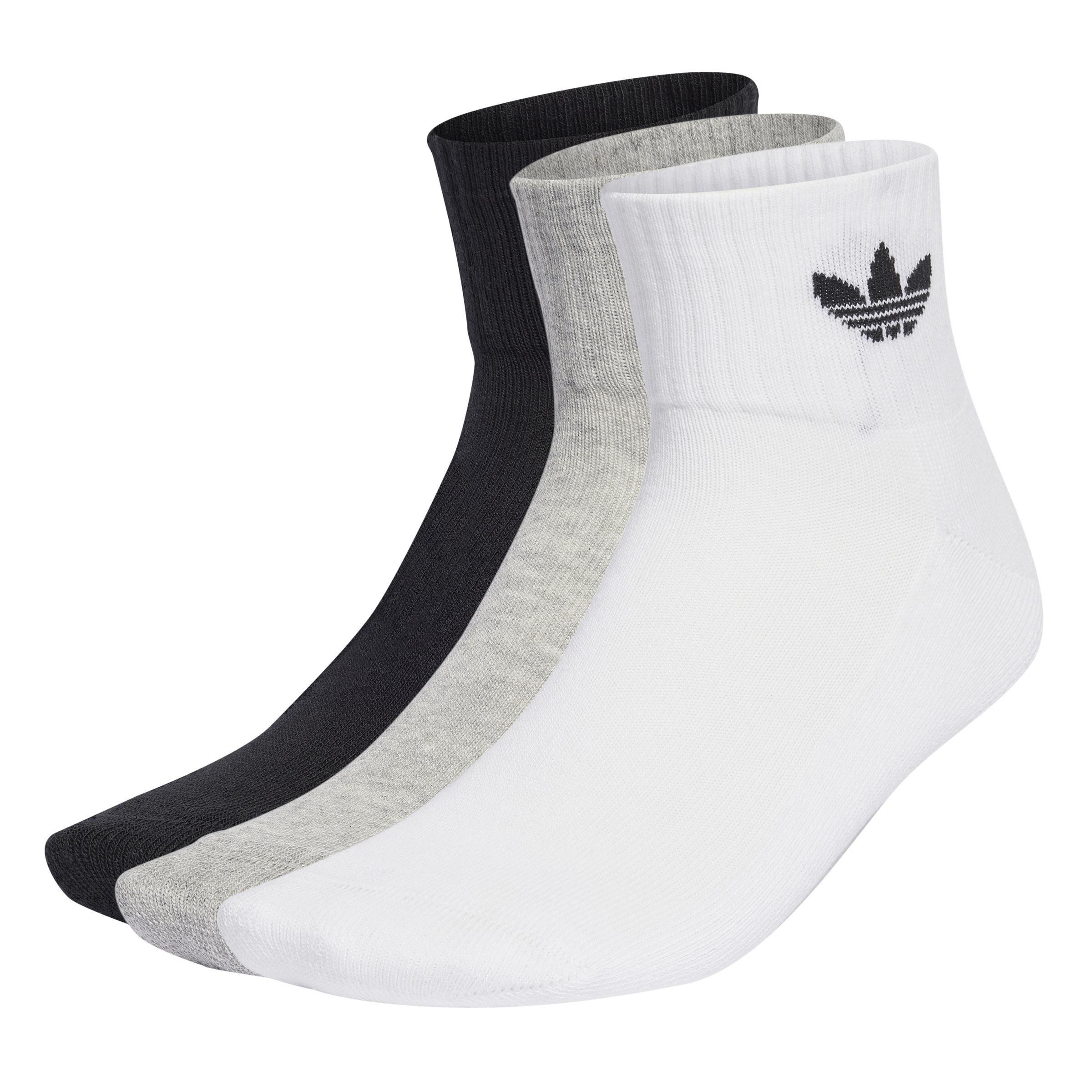 adidas - Unisex Mid Crew Socks 3 Pairs, White