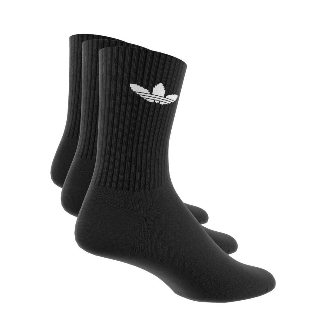 Unisex Trefoil Cushion Crew Socks 3 Pairs, Multicolour, , large image number 7