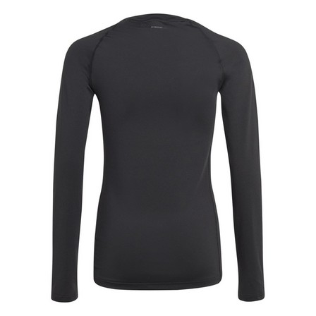 Unisex Kids Aeroready Techfit Long-Sleeve Top, Black, A701_ONE, large image number 3