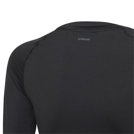 Unisex Kids Aeroready Techfit Long-Sleeve Top, Black, A701_ONE, large image number 5