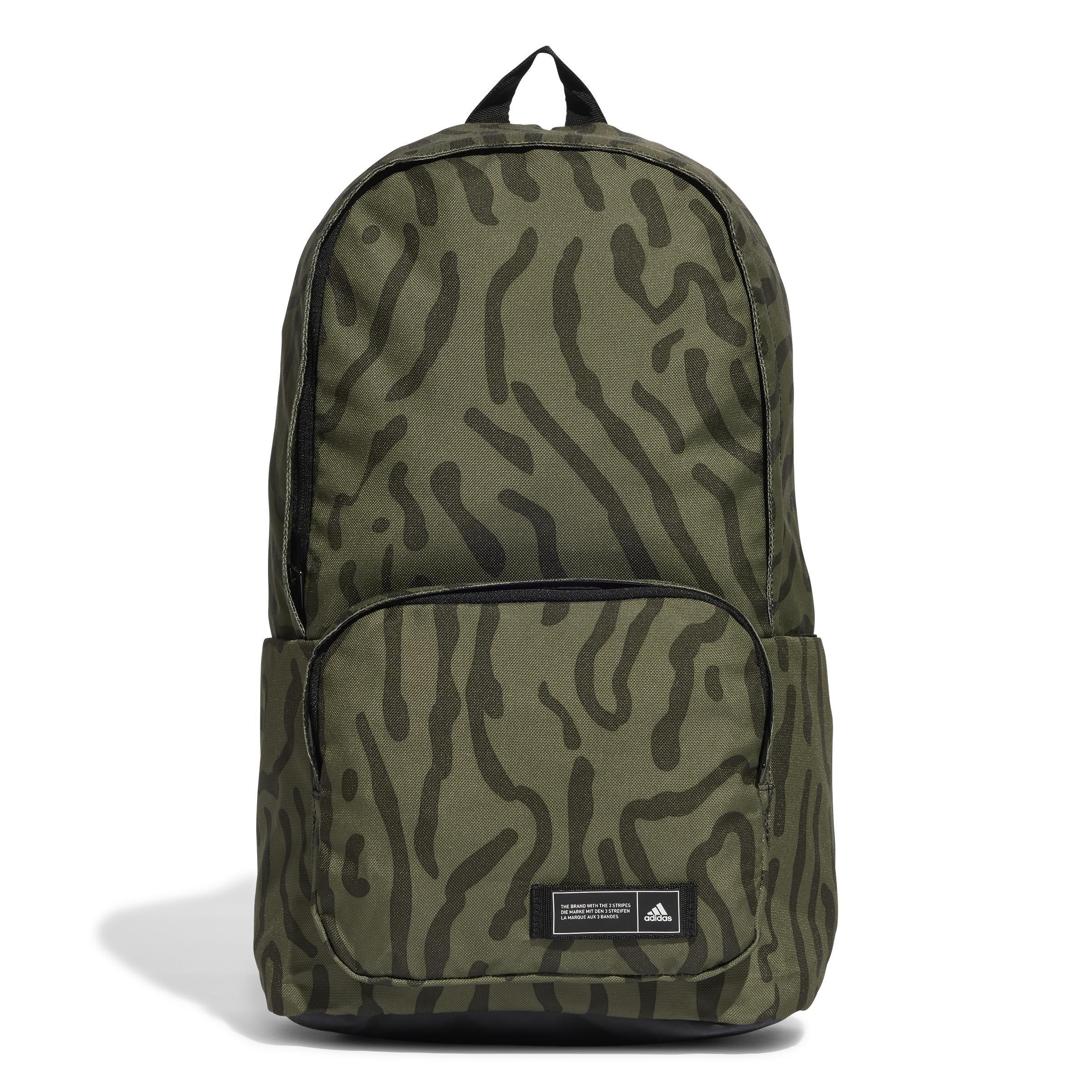 Unisex Classic Texture Graphic Backpack, Green, , large image number 0