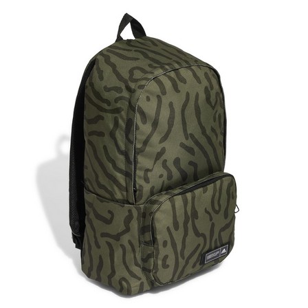 Unisex Classic Texture Graphic Backpack, Green, A701_ONE, large image number 2