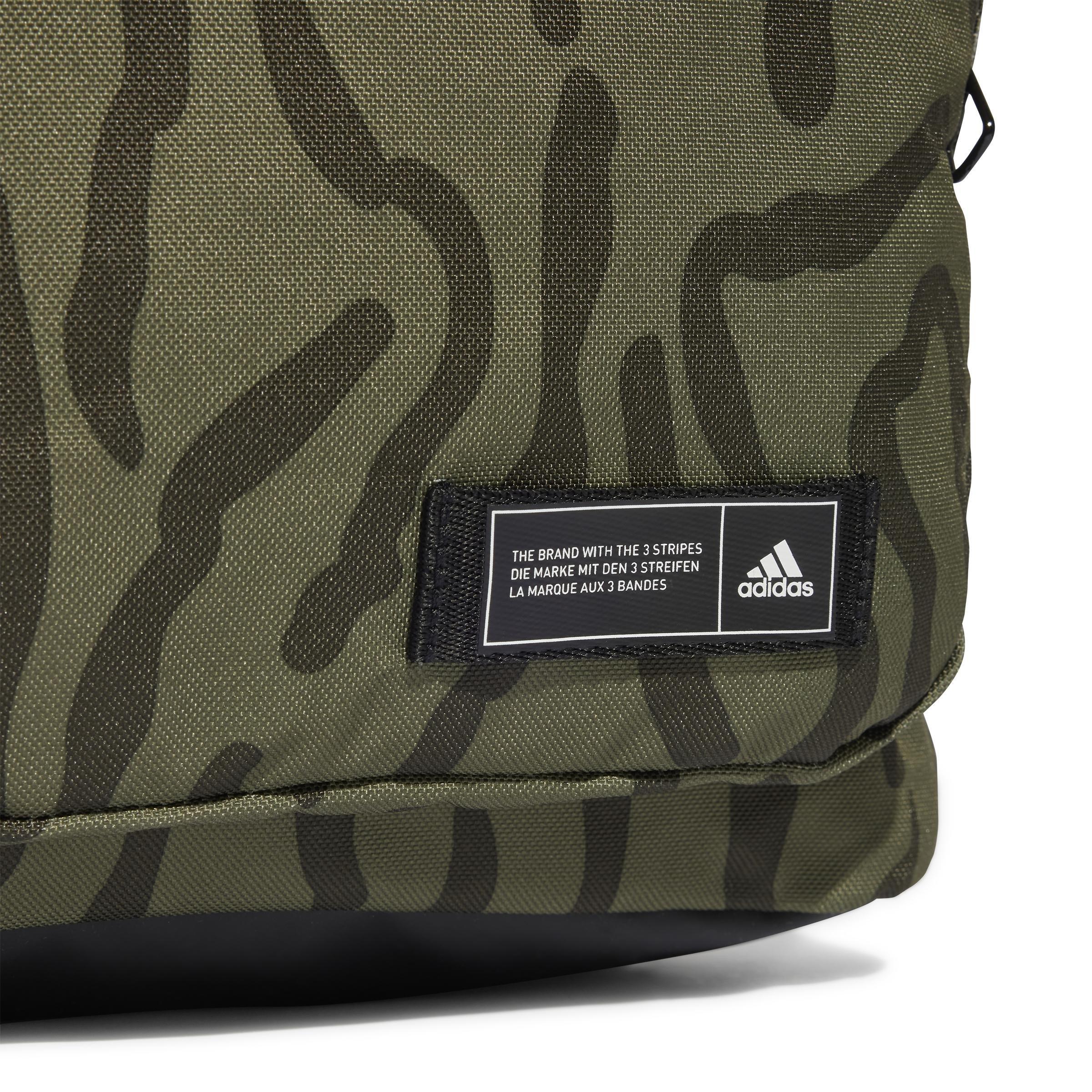 Unisex Classic Texture Graphic Backpack, Green, , large image number 5