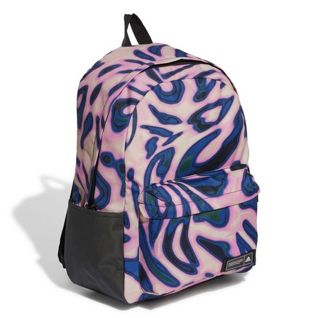 Female Classic Animal-Print Backpack, Multicolour, A701_ONE, large image number 2