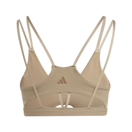 Women Yoga Studio Luxe Light-Support Bra, Beige, A701_ONE, large image number 4