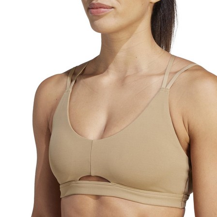 Women Yoga Studio Luxe Light-Support Bra, Beige, A701_ONE, large image number 5