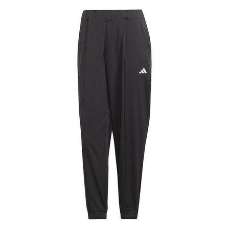 Women Aeroready Train Essentials Minimal Branding Woven Joggers, Black, A701_ONE, large image number 2