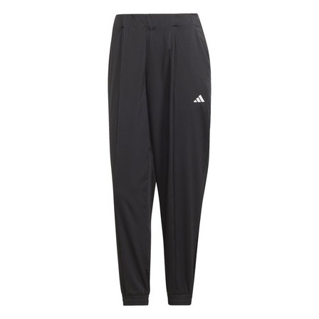 Women Aeroready Train Essentials Minimal Branding Woven Joggers, Black, A701_ONE, large image number 3