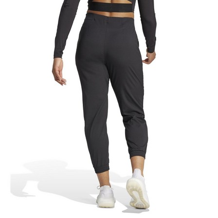 Women Aeroready Train Essentials Minimal Branding Woven Joggers, Black, A701_ONE, large image number 4