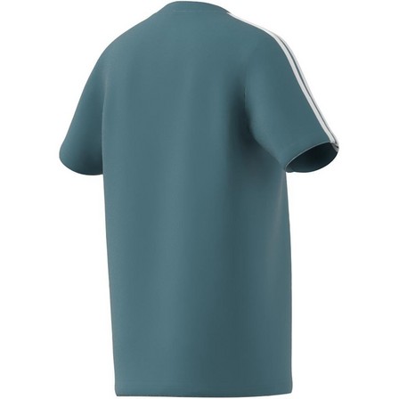 Kids Unisex Essentials 3-Stripes Cotton T-Shirt, Blue, A701_ONE, large image number 10