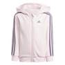 Unisex Kids Essentials 3-Stripes Zip Hooded Jacket, Pink, A701_ONE, thumbnail image number 0