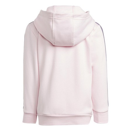 Unisex Kids Essentials 3-Stripes Zip Hooded Jacket, Pink, A701_ONE, large image number 2