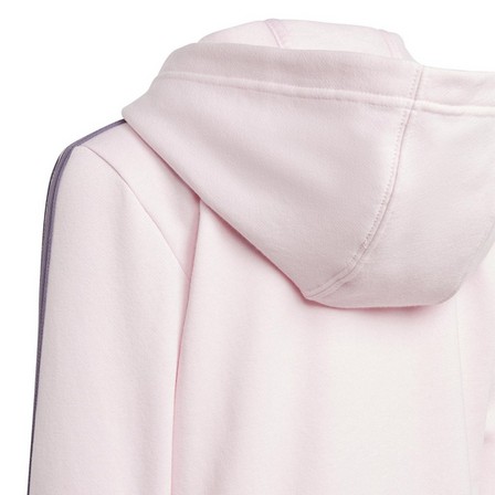 Unisex Kids Essentials 3-Stripes Zip Hooded Jacket, Pink, A701_ONE, large image number 3