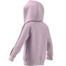 Unisex Kids Essentials 3-Stripes Zip Hooded Jacket, Pink, A701_ONE, thumbnail image number 7