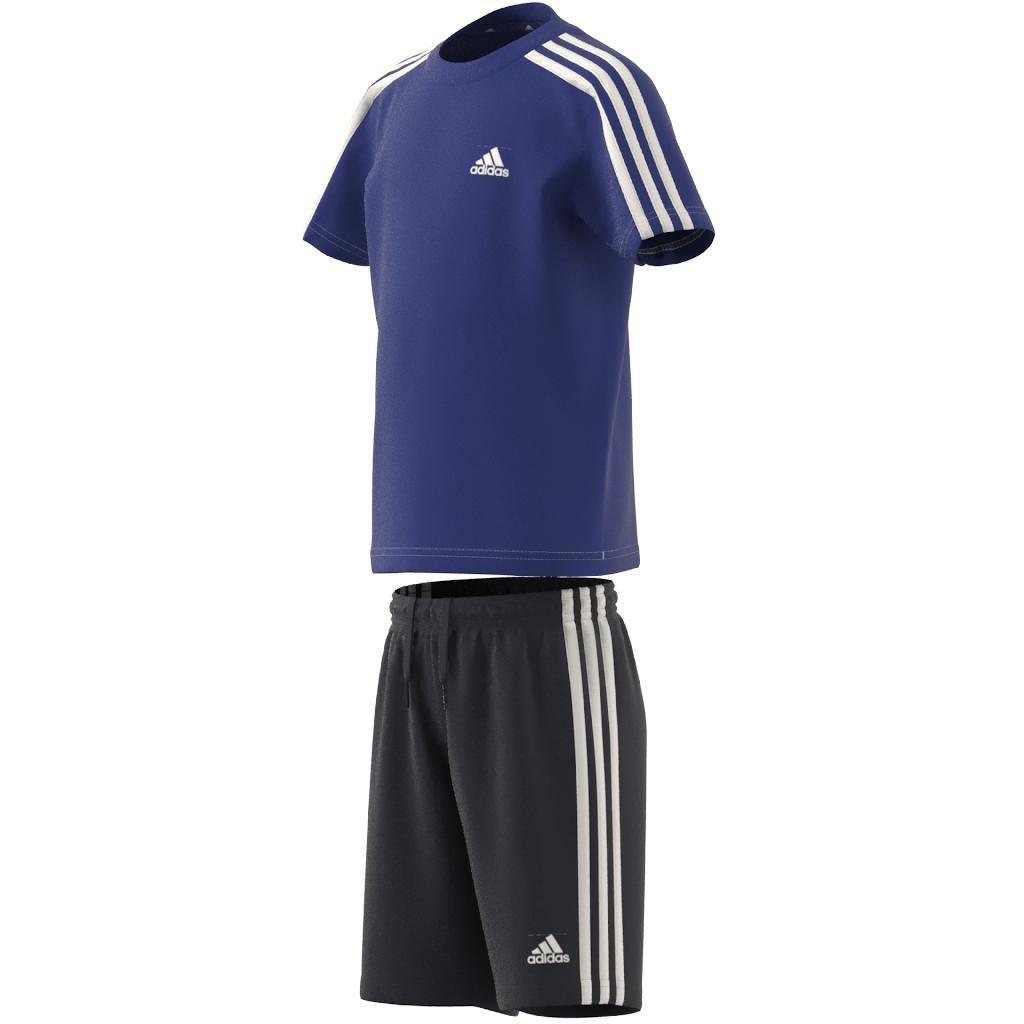 Unisex Kids 3-Stripes Co-Ord Set, Blue, A701_ONE, large image number 11