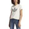 Women Trefoil Monogram Infill T-Shirt, White, A701_ONE, thumbnail image number 0