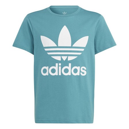 Unisex Kids Trefoil T-Shirt, Blue, A701_ONE, large image number 1
