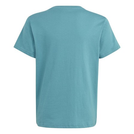Unisex Kids Trefoil T-Shirt, Blue, A701_ONE, large image number 2