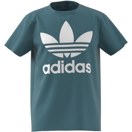 Unisex Kids Trefoil T-Shirt, Blue, A701_ONE, large image number 6