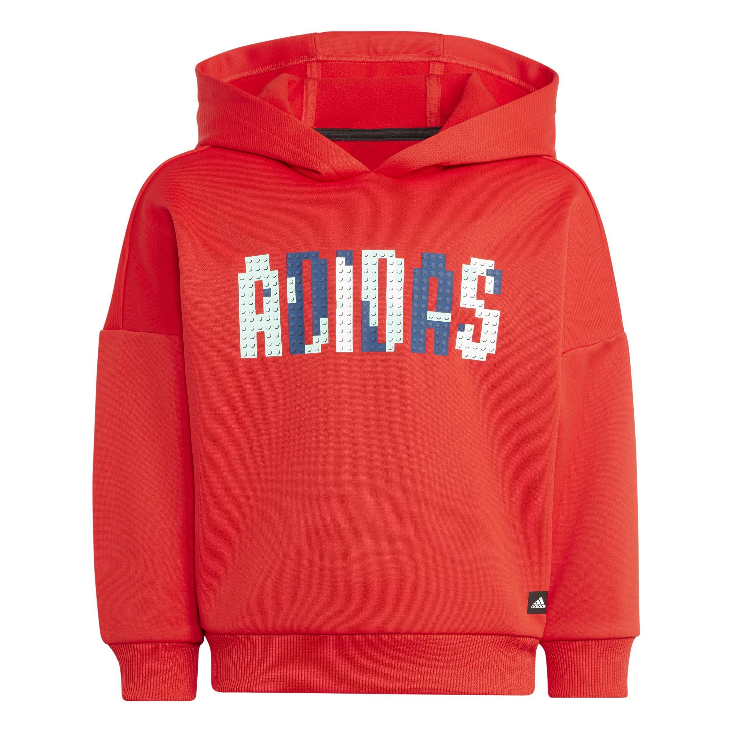 Unisex Kids Adidas X Classic Lego Winter Hoodie, Red, A701_ONE, large image number 1