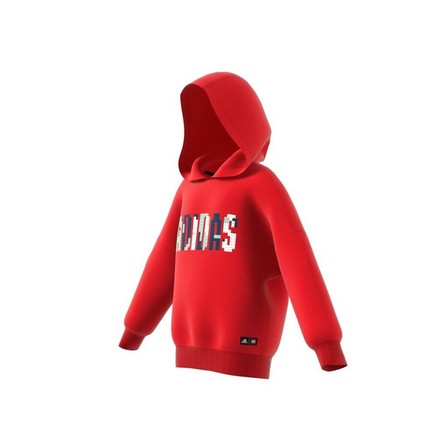 Unisex Kids Adidas X Classic Lego Winter Hoodie, Red, A701_ONE, large image number 7