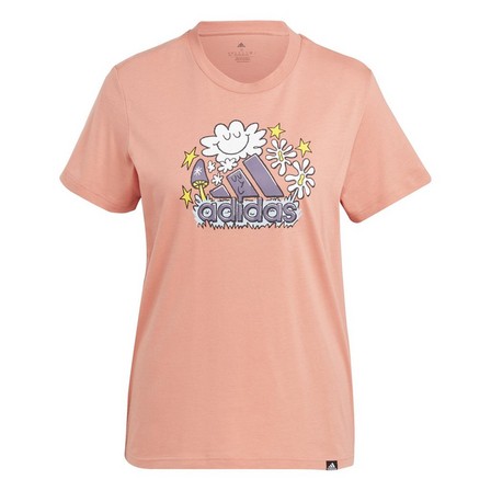 Female Doodle Graphic T-Shirt, Pink, A701_ONE, large image number 4