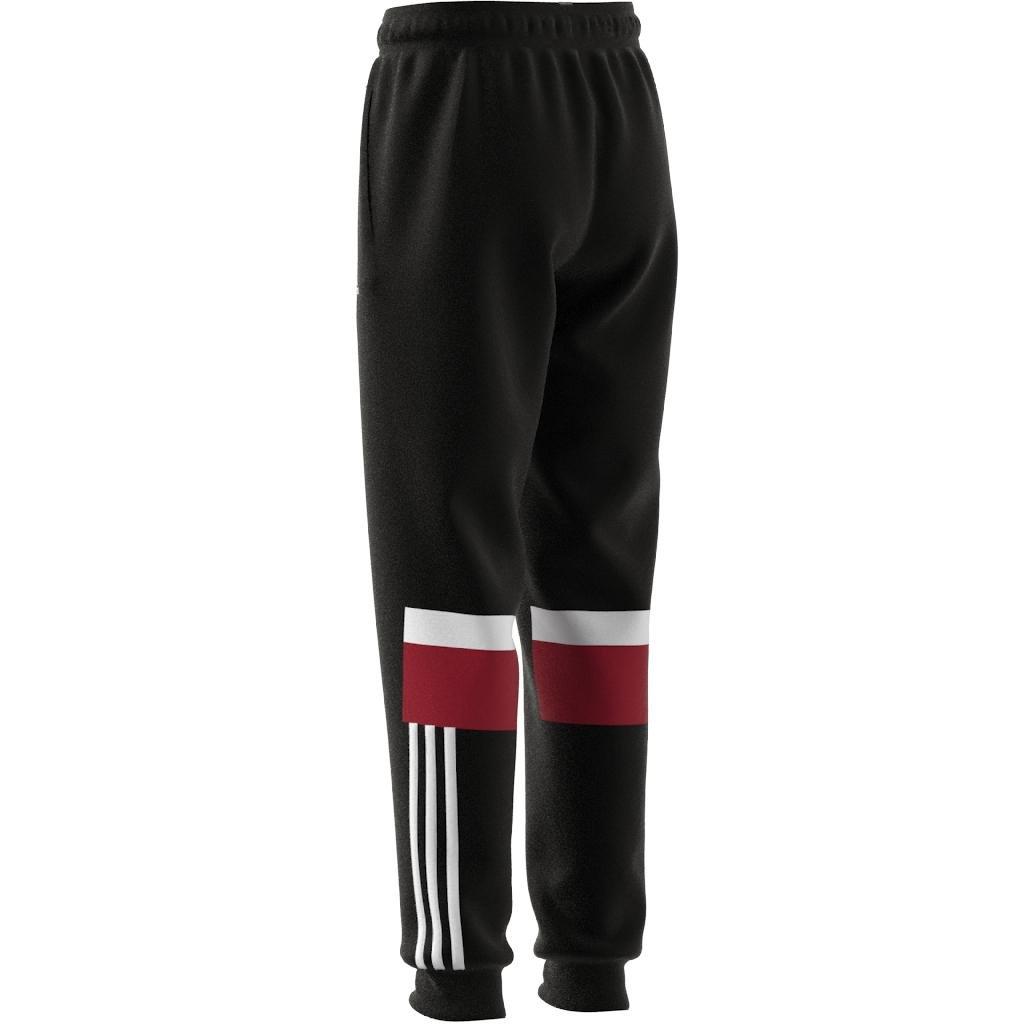 Kids Unisex Tiberio 3-Stripes Colorblock Fleece Joggers Kids, Black, A701_ONE, large image number 7