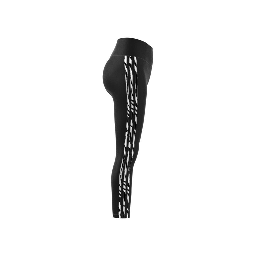 Women 3-Stripes Zebra Animal Infill Leggings, White, A701_ONE, large image number 10