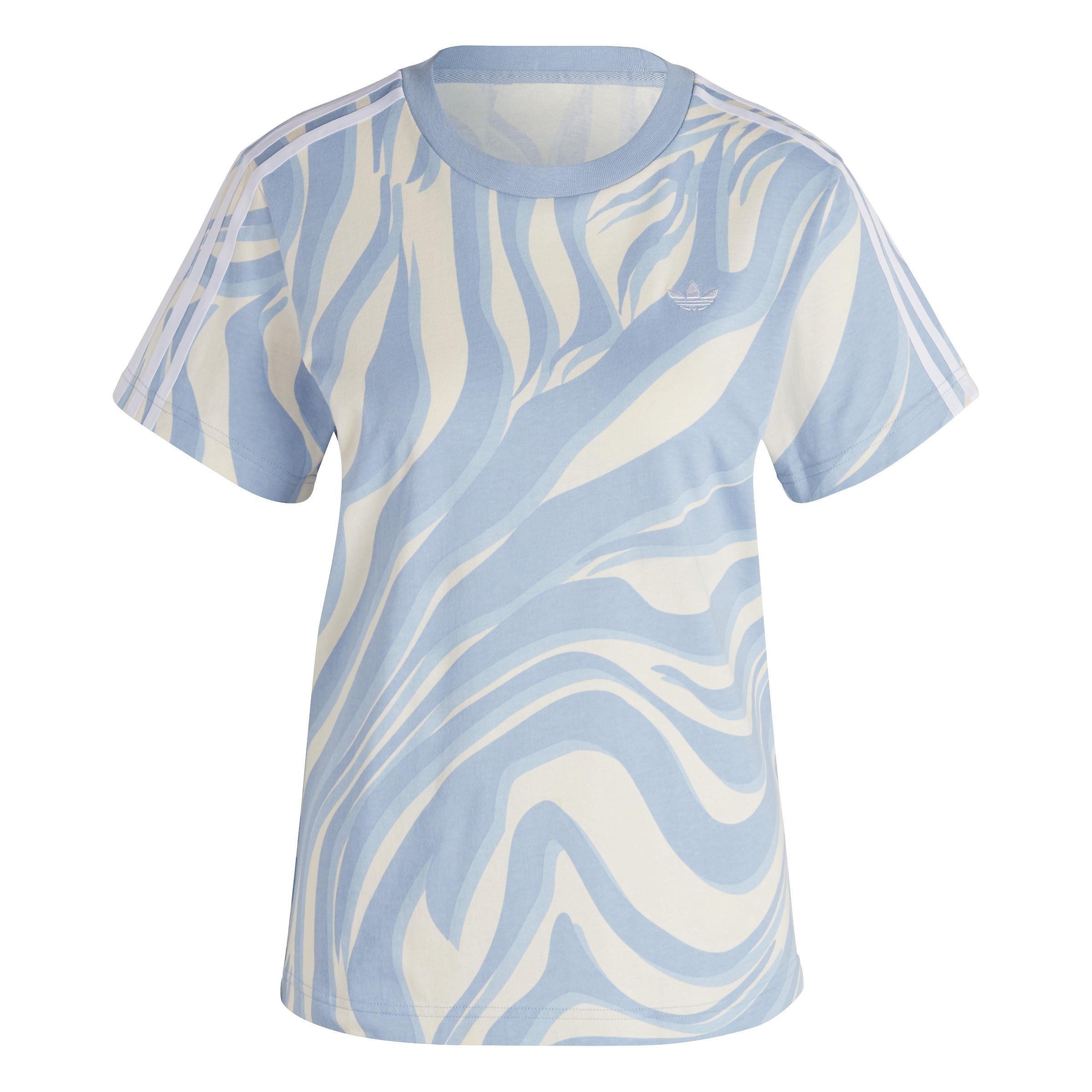 Robar a Magnético No autorizado Women Abstract Allover Animal Print T-Shirt, Blue | adidas Lebanon