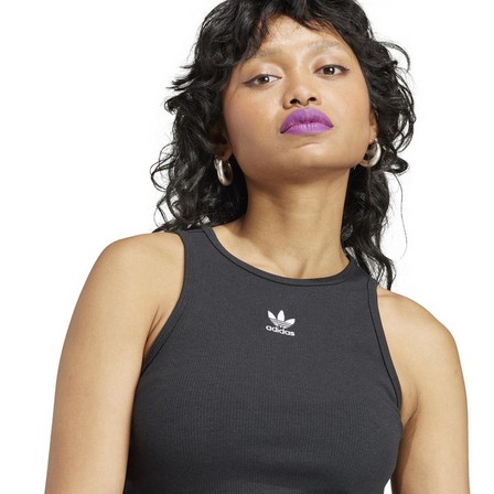 Women Essentials Rib Tank Top, Black, A701_ONE, large image number 5