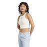 Women Essentials Rib Tank Top, White, A701_ONE, thumbnail image number 0