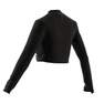 Women Lounge Ribbed Crop Long-Sleeve Top, Black, A701_ONE, thumbnail image number 8